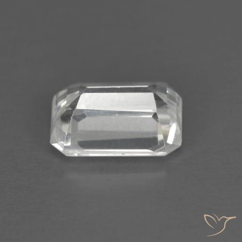 Zircão Branco Natural 1.58ct, Corte Octógono / Esmeralda, VVS
