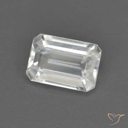 Zircão Branco Natural 1.45ct, Corte Octógono / Esmeralda, VVS-VS