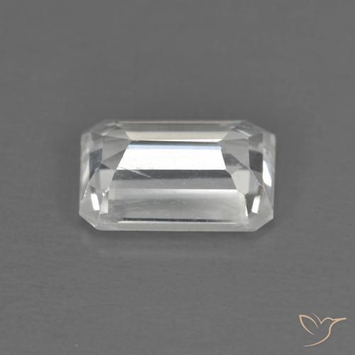 Zircão Branco Natural 1.45ct, Corte Octógono / Esmeralda, VVS-VS