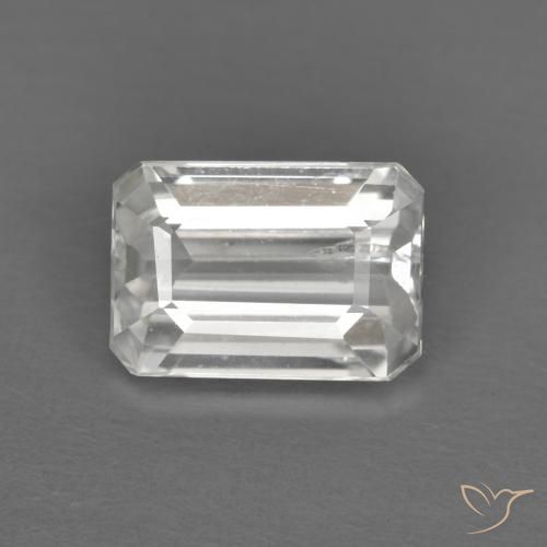 Zircão Branco Natural 1.55ct, Corte Octógono / Esmeralda, VS