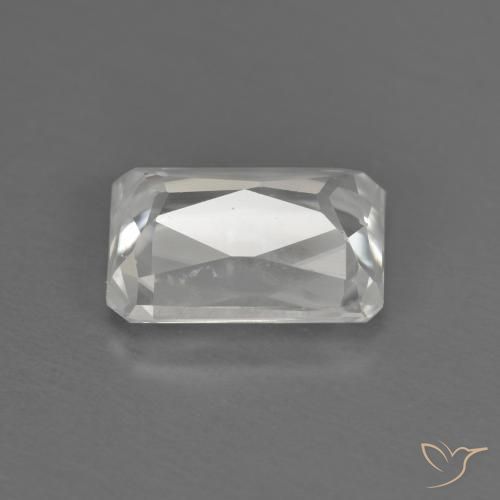 Zircão Branco Natural 1.50ct, Corte Octógono / Esmeralda, VVS