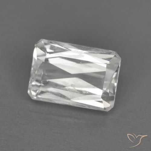 Zircão Branco Natural 1.75ct, Corte Octógono / Esmeralda, VVS-VS