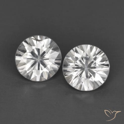 1.36ctw Natural Branco Zircão, Redondo, VS