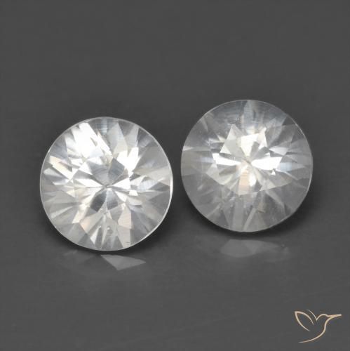 Pedras preciosas de Zircão Branco natural de 1.39 ct, Redondo, VS