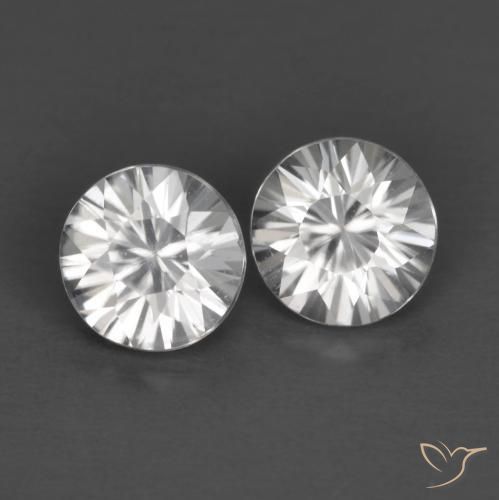 1.46ctw Natural Branco Zircão, Redondo, VVS-VS
