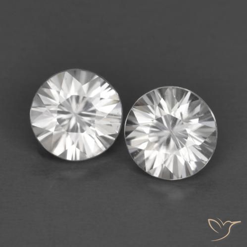 Pedras preciosas de Zircão Branco natural de 1.46 ct, Redondo, VVS-VS