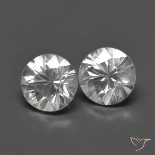 1.50ctw Natural Branco Zircão, Redondo, VVS-VS