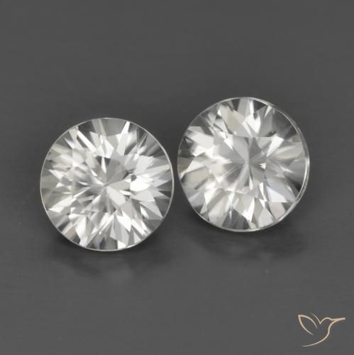 Pedras preciosas de Zircão Branco natural de 1.46 ct, Redondo, VVS-VS