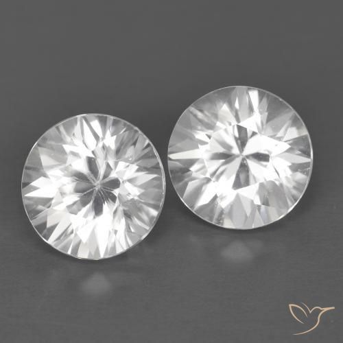 Pedras preciosas de Zircão Branco natural de 2.63 ct, Redondo, VVS-VS