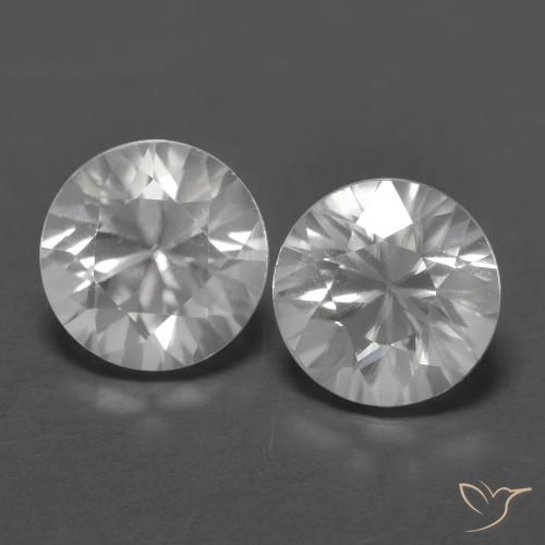 Pedras preciosas de Zircão Branco natural de 2.56 ct, Redondo, VVS-VS