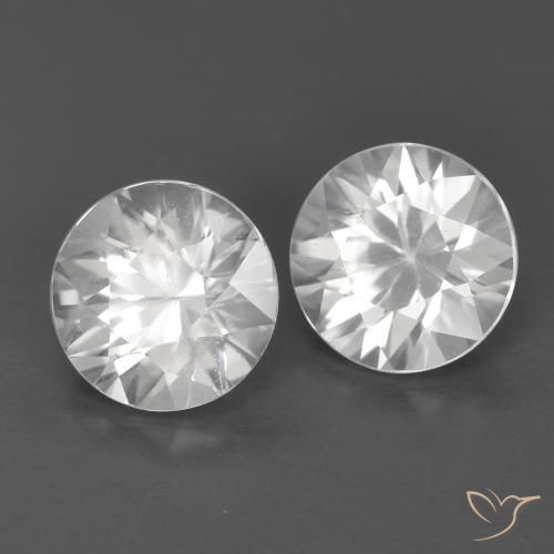 Pedras preciosas de Zircão Branco natural de 2.42 ct, Redondo, VVS-VS