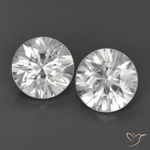 2.43ctw Natural Branco Zircão, Redondo, VVS-VS