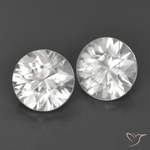 Pedras preciosas de Zircão Branco natural de 2.43 ct, Redondo, VVS-VS