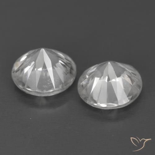Pedras preciosas de Zircão Branco natural de 2.43 ct, Redondo, VVS-VS