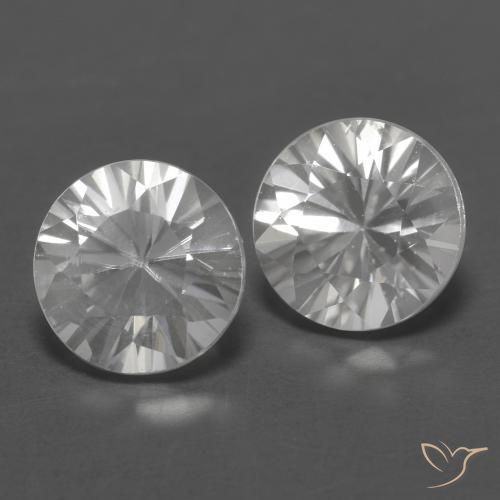 2.52ctw Natural Branco Zircão, Redondo, VVS-VS