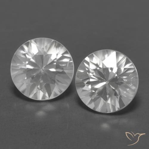 2.49ctw Natural Branco Zircão, Redondo, VVS-VS