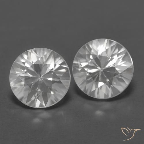Pedras preciosas de Zircão Branco natural de 2.49 ct, Redondo, VVS-VS