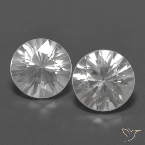 2.39ctw Natural Branco Zircão, Redondo, VVS-VS