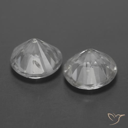Pedras preciosas de Zircão Branco natural de 2.39 ct, Redondo, VVS-VS