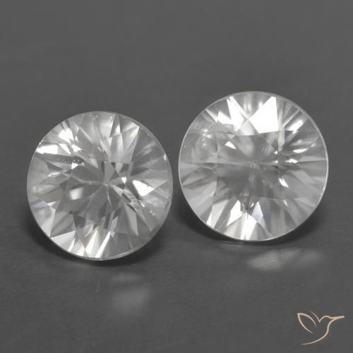 2.43ctw Natural Branco Zircão, Redondo, VVS-VS