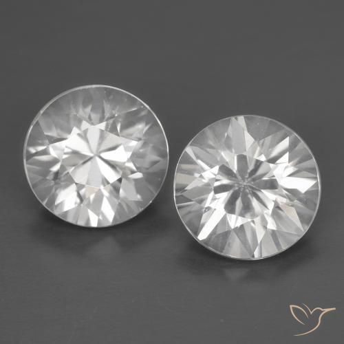 Pedras preciosas de Zircão Branco natural de 2.50 ct, Redondo, VVS-VS