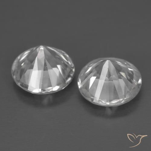 Pedras preciosas de Zircão Branco natural de 2.50 ct, Redondo, VVS-VS