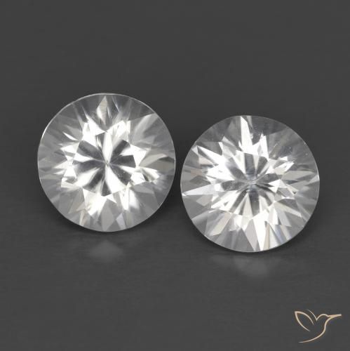 2.46ctw Natural Branco Zircão, Redondo, VVS