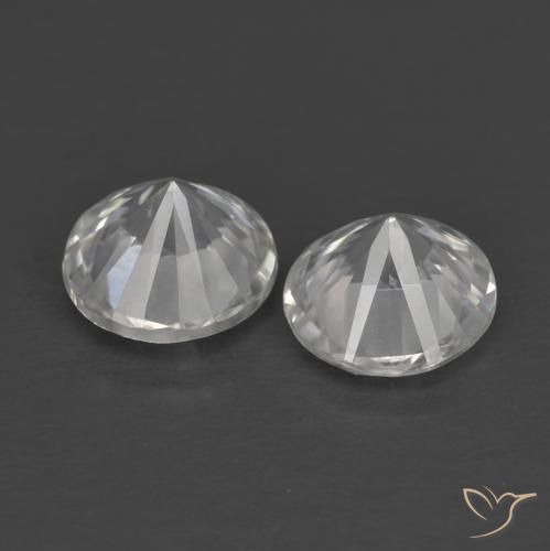 Pedras preciosas de Zircão Branco natural de 2.46 ct, Redondo, VVS