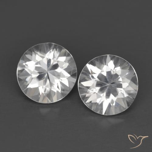 2.46ctw Natural Branco Zircão, Redondo, VVS