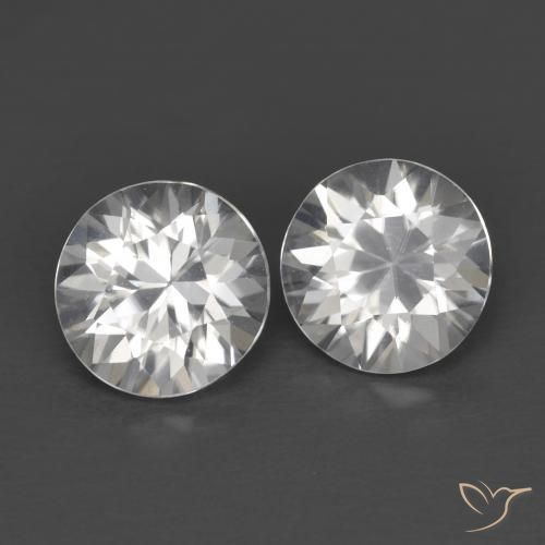 Pedras preciosas de Zircão Branco natural de 2.46 ct, Redondo, VVS