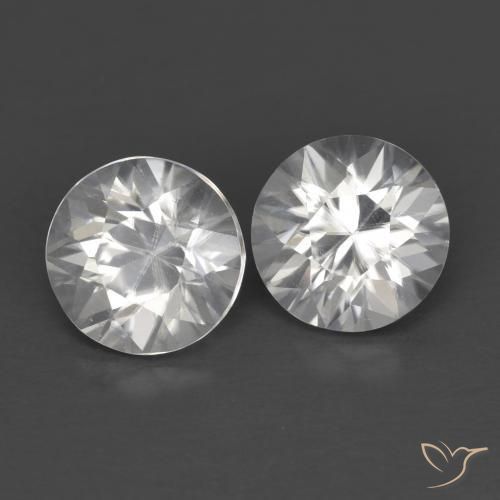 Pedras preciosas de Zircão Branco natural de 2.52 ct, Redondo, VVS