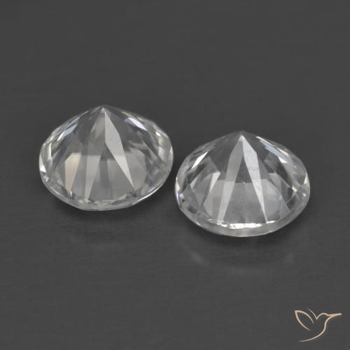 Pedras preciosas de Zircão Branco natural de 2.52 ct, Redondo, VVS