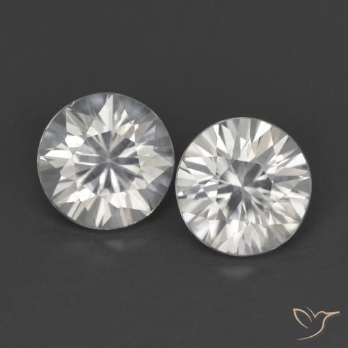 Pedras preciosas de Zircão Branco natural de 2.41 ct, Redondo, VVS