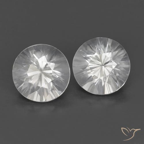 1.43ctw Natural Branco Zircão, Redondo, VVS-VS