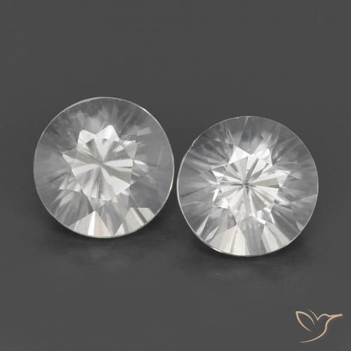 Pedras preciosas de Zircão Branco natural de 1.43 ct, Redondo, VVS-VS