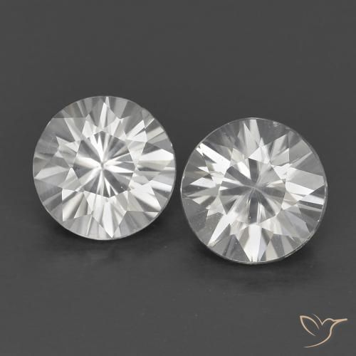 1.41ctw Natural Branco Zircão, Redondo, VS