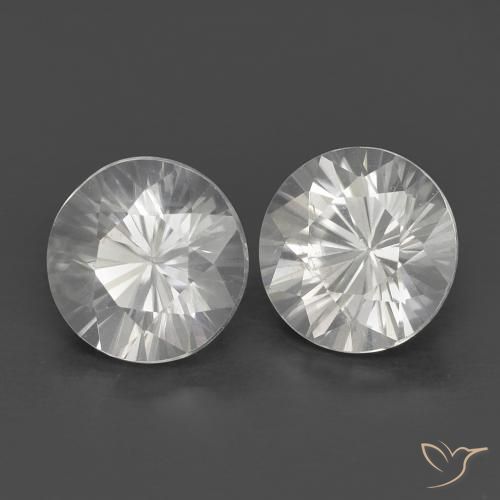 1.50ctw Natural Branco Zircão, Redondo, VS