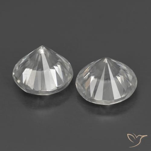 Pedras preciosas de Zircão Branco natural de 1.50 ct, Redondo, VS