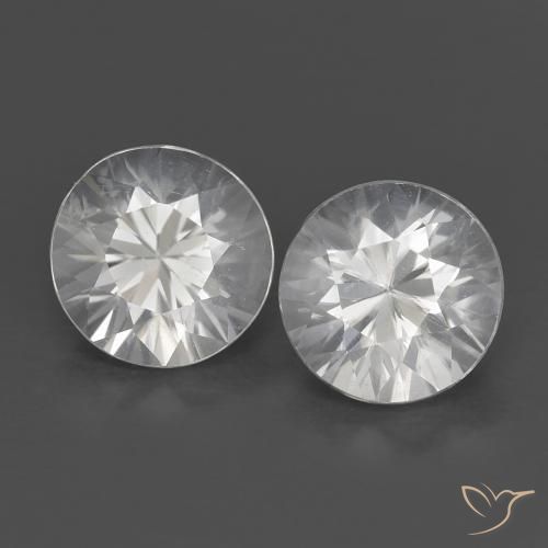 1.53ctw Natural Branco Zircão, Redondo, VS