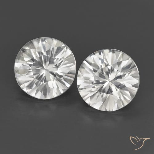 1.31ctw Natural Branco Zircão, Redondo, VS
