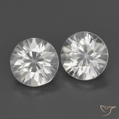 1.47ctw Natural Branco Zircão, Redondo, VS