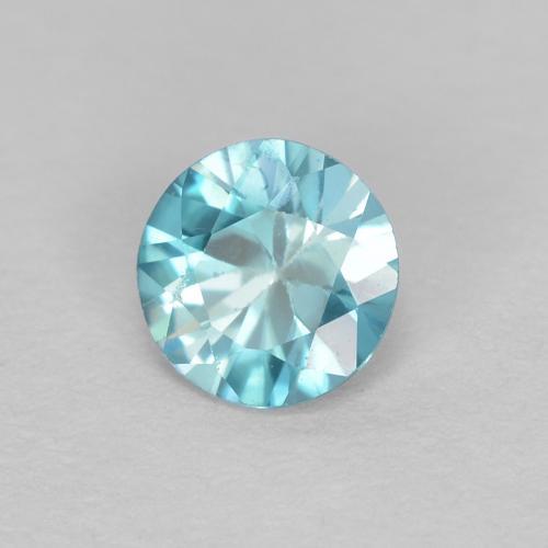 Zircão Azul claro Natural 0.49ct, Corte Redondo, VS