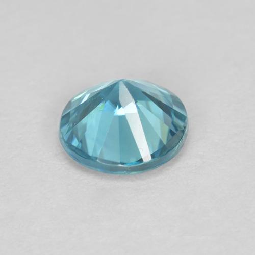 Zircão azul natural 0,58ct, corte redondo, VS
