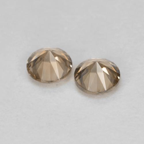 Pedras preciosas de zircão laranja natural de 0,33 ct, corte redondo, VVS