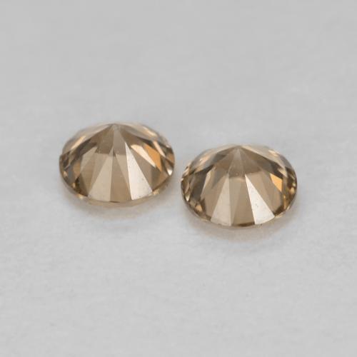 Pedras preciosas de zircão laranja natural de 0,32 ct, corte redondo, VS