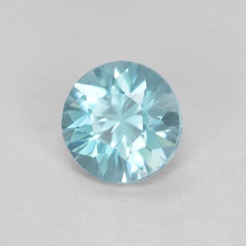 Zircão azul natural 0,39ct, corte redondo, VS