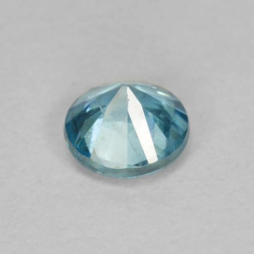 Zircão azul natural 0,52ct, corte redondo, VS
