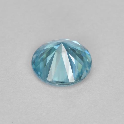 Zircão azul natural 0,53ct, corte redondo, VS