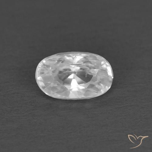 0.45ct Natural Branco Zircão, oval, VS