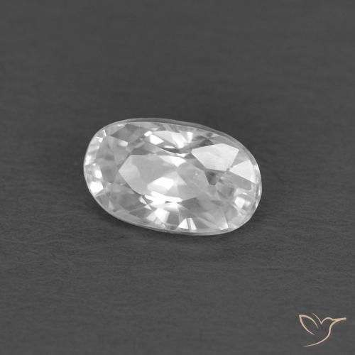 Zircão Branco Natural 0.45ct, oval, VS